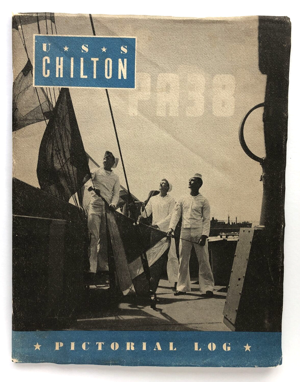 USS CHILTON APA-38 WW II PICTORIAL LOG 1943-1945 CRUISE BOOK