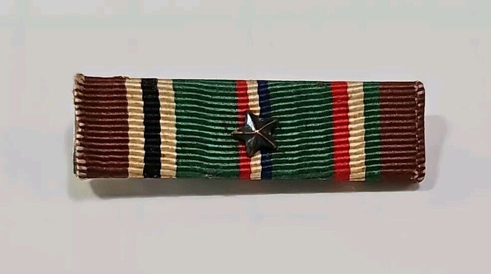WW11 European-African-Middle Eeastern Campaign Ribbon 1 Star, Vintage, Military
