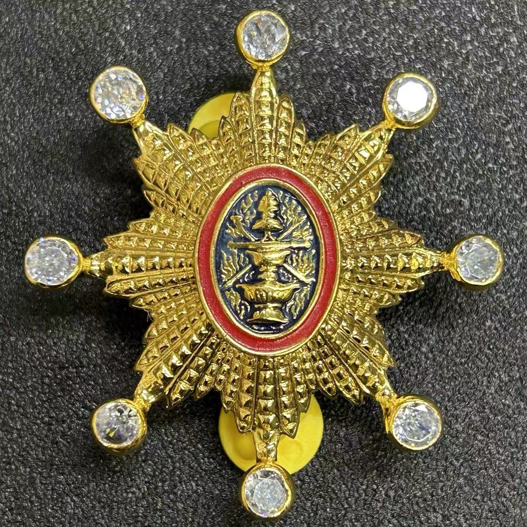 Kingdom of Cambodia Royal Order of Cambodia, Grand‑Officer Breast‑Star Set with