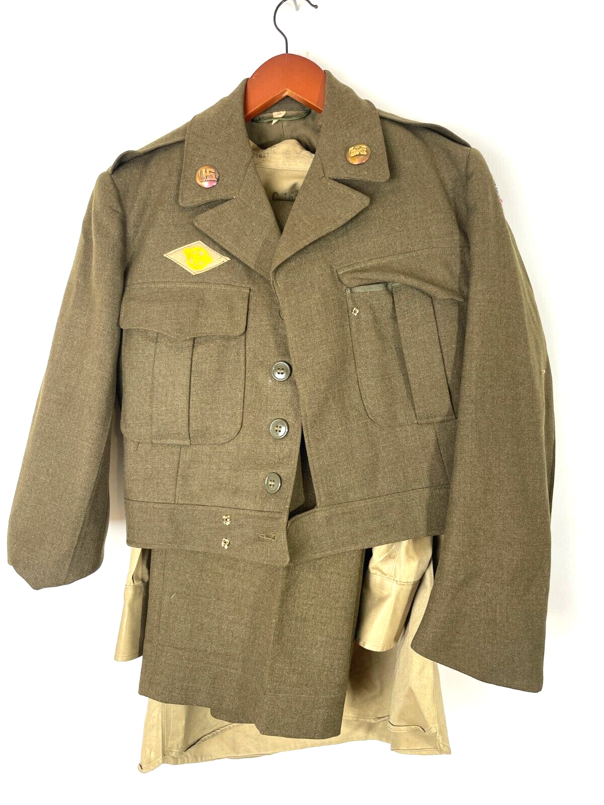 VTG US Military Men\'s 1950s Ike Jacket Army Uniform Pants Shirt etc Identified