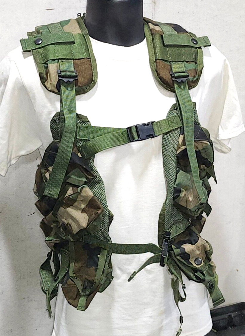 US ARMY Enhanced Tactical Load Bearing Vest Woodland M81 #8415-01-296-8878