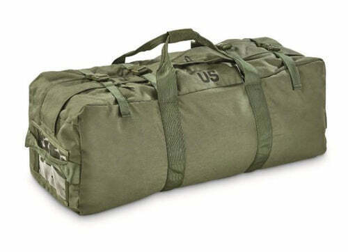 Improved Military Duffel Bag, Green Tactical Deployment Bag With Zipper