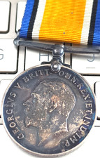  WWI British War Medal Named 402769 Pte William Henry Adams RAF Silver