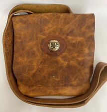 HAVERSACK WAXED BISON LEATHER MUZZLELOADER POSSIBLES BAG US MADE  picture