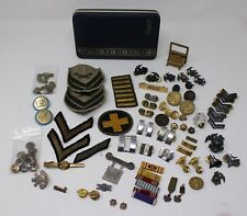 Lot Vtg US Military Marines Army Navy Air Force Brass Belt Buckle Brass Patch picture