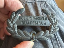 Policia Nacional Guatemala Subdued Visor Hat Insignia