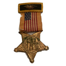Antique GAR Pin Ribbon Medal Civil War Star picture