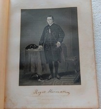 Antique Engraving American  Revolutionary War Hero Roger Sherman 1861 Original 