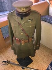 Named WW1 US Army Airship Dirigible Zeppelin Pilot Officers Uniform, Sword, Belt picture