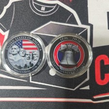 Challenge Coin – United States 250th Anniversary – Mt. Rushmore & Liberty Bell –