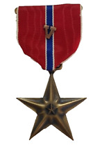 WW-2 Bronze Star Medal with Bronze V Device- Made by SWANK-White Box 1944 Orig. picture
