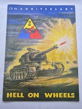 Rare 1952 12th Anniversary 2nd ARMORED DIVISION Hell On Wheels History Yearbook