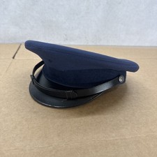 Vintage US Military Bancroft Service Dress Visor Cap Navy Blue Size 7 1/8