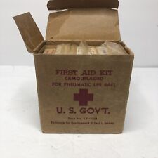 USN WW2 Life Raft and Boat Survival First Aid Kit w/Sulfadiazine & Sulfanilamide picture