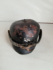WWI German Prussian Pickelhaube Helmet for Parts - Silk Liner + Brass Chinstrap picture