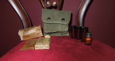 Genuine WW2 US Army Medic Pouch with original bandages & bottles picture