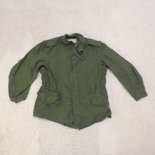 VINTAGE US Army Coat Small Short Wind Resistant Sateen Military Jacket OG-107 picture
