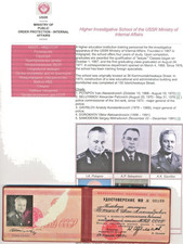 Soviet red order star badge Russian Original Document Militia MVD NKVD (1440)