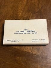 Rare/Vintage WWI Victory Medal w/Ribbon. Original Box & Paper. picture