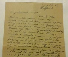 1944 WW2 facsimile LETTER FROM AMERICAN BASED IN ENGLAND UNIQUE INSIGHT INTO WW2