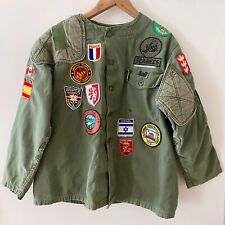 Vintage 1960s Korean War Era USMC Padded Military Shooting Jacket Large Patches picture