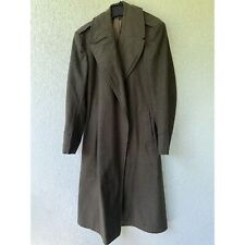 KERSEY MEN'S (M-1960) GREEN WOOL MILITARY OVERCOAT ~ 36L VINTAGE ANTIQUE READ picture