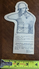Circa WW2 Era German Soldier Silhouette Paper Target For US Rifle Marksmanship picture