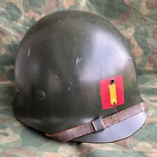 Original Named WWII USMC Shore Party Westinghouse M1 Helmet Liner 2nd Lt. picture