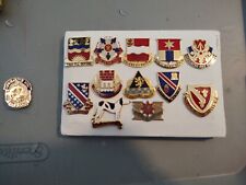 Large Lot Of 12 Military DUI Pins Vintage To New. Mounted On Canvas For Display picture