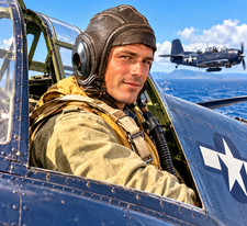USMC/USN AVIATOR LEATHER FLYING HELMET-GOATSKIN-