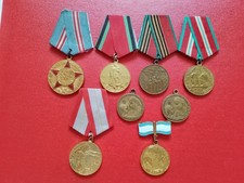 Set of state and commemorative awards from the Soviet era; original; rare.