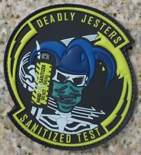 F-35 461st FLIGHT SQUADRON DEADLY JESTERS PVC COVID SANITIZED PATCH WOW RARE picture
