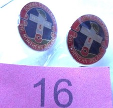2 x Mint Northern Ireland Somme Centenary 1916 2016 Commemorative WWI Pin Badges