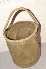 Vintage US Army Military Canvas Water Bucket Bag picture