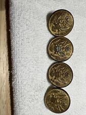 WWII U.S. Army Brass Military Uniform Buttons. Lot Of 4.  Roughly 1”.  Lot 117 picture