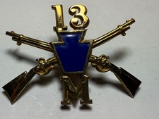 PENNSYLVANIA, NGP, M COMPANY, 13th INFANTRY, 3rd BRIGADE, CAP BADGE, ENLISTED