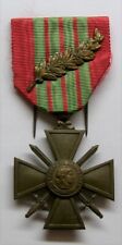 VINTAGE WW II French Croix de Guerre Medal War Cross 1939 with Bronze Palm picture