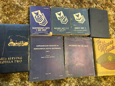 1940’s Navy Training Courses  Book Lot Of 8 USs Minos + Yearbook Naval Books picture