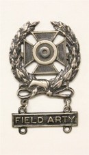 Army Shooting Badge 1251 - Expert w/FIELD ARTILLERY bar - pin back
