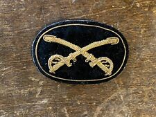 CIVIL WAR OfficersCavalry Cap Kepi Insignia / Gold Bullion Hat Badge picture