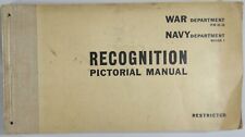 Vtg US Navy War Planes Pictorial Recognition Manual 1943 Japan Germany UK WWII picture