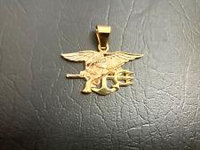 14K Gold Navy SEAL Pendant - Stunning Limited Edition picture