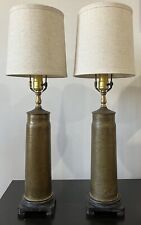 Beautiful WWI Trench Art Functioning Brass Shell Lamp Pair West Flanders 1914-19 picture