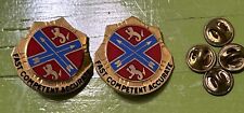 Pair US Army 631st Field Artillery Bridage Unit Crest Different Makers picture