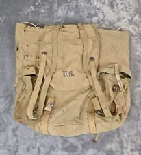 Vintage WW2 US Army Military Field Backpack Rucksack Canvas Bag With Frame 1942 picture