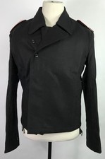 WWII GERMAN WAFFEN PANZER TANKER BLACK WOOL WRAP JACKET-SIZE 1 (38-42R)