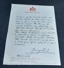 April 1918 World War I Letter from King George V to Soldiers - Historical piece picture