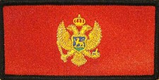 MONTENEGRO Flag Military Patch With Hook & Loop Fastener BLACK BORDER #15