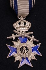 GERMAN WWI MEDAL BAVARIA MILITARY MERIT ORDER 4TH CLASS WITH CROWN & SWORDS