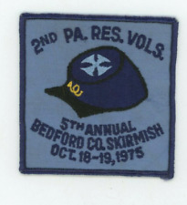 NSSA PATCH  2ND PA. RES. VOLS.     BEDFORD CO. 1975  UNION BLUE HAT picture